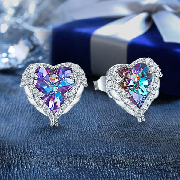 ANGEL WING EARRINGS WITH SWAROVSKI® CRYSTALS