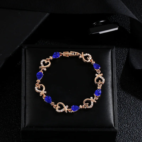 Bracelets Crystal cœur 3 coloris