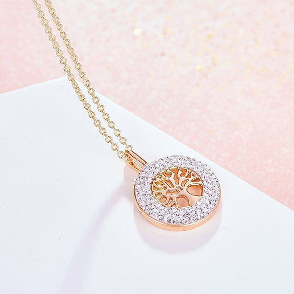 ROSE GOLD PLATED TREE OF LIFE NECKLACE