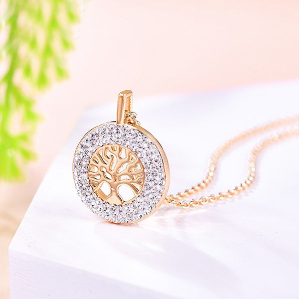 ROSE GOLD PLATED TREE OF LIFE NECKLACE