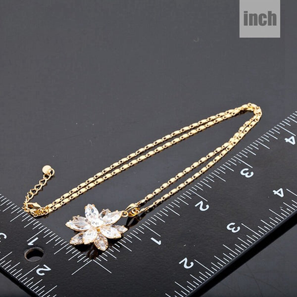 GOLD-PLATED SUNFLOWER NECKLACE